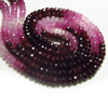 Tope Grade Super Fine Excellent RUBY Precious Shaded Gorgeous Micro Faceted Rondell Beads size 4 - 4.5 mm Approx - 15 inches